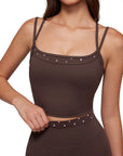 Padded Sports Bra Layered Workout Sets