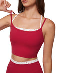 Padded Sports Bra Layered Workout Sets