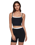 Padded Sports Bra Layered Workout Sets