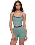 Padded Sports Bra Layered Workout Sets