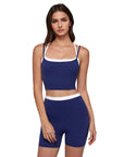 Padded Sports Bra Layered Workout Sets