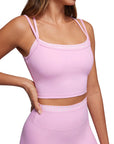 Padded Sports Bra Layered Workout Sets