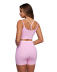 Padded Sports Bra Layered Workout Sets