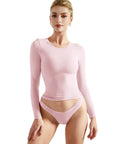 Buttery Soft Crew Neck Shirt - Long Sleeve-Clothing-SUUKSESS-Pink-XS-SUUKSESS