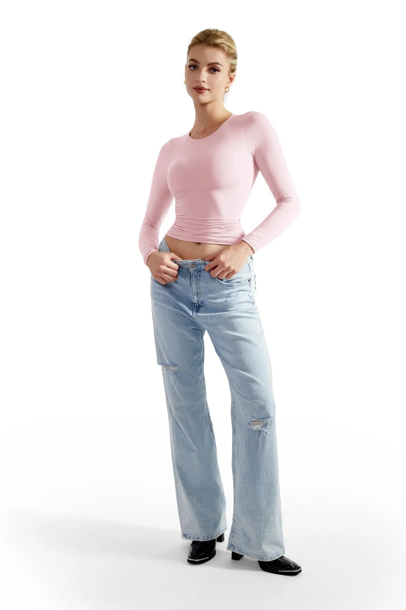 Buttery Soft Crew Neck Shirt - Long Sleeve-Clothing-SUUKSESS-SUUKSESS