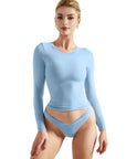Buttery Soft Crew Neck Shirt - Long Sleeve-Clothing-SUUKSESS-Sky Blue-XS-SUUKSESS