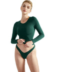 Buttery Soft Crew Neck Shirt - Long Sleeve-Clothing-SUUKSESS-Dark Green-XS-SUUKSESS
