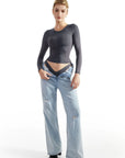 Buttery Soft Crew Neck Shirt - Long Sleeve-Clothing-SUUKSESS-SUUKSESS