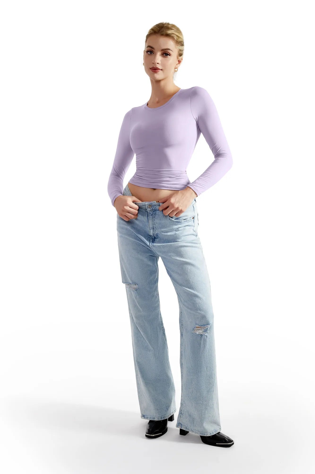 Buttery Soft Crew Neck Shirt - Long Sleeve-Clothing-SUUKSESS-SUUKSESS