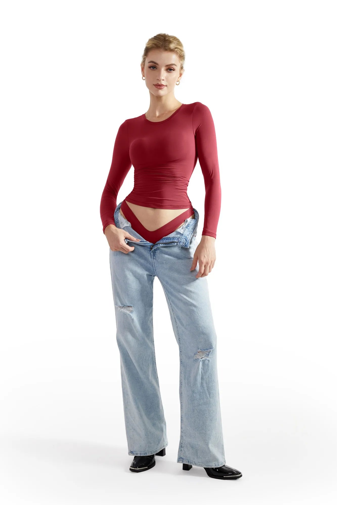 Buttery Soft Crew Neck Shirt - Long Sleeve-Clothing-SUUKSESS-SUUKSESS