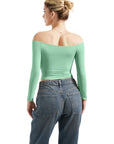 Buttery Soft Off Shoulder Shirt - Long Sleeve-Clothing-SUUKSESS-SUUKSESS
