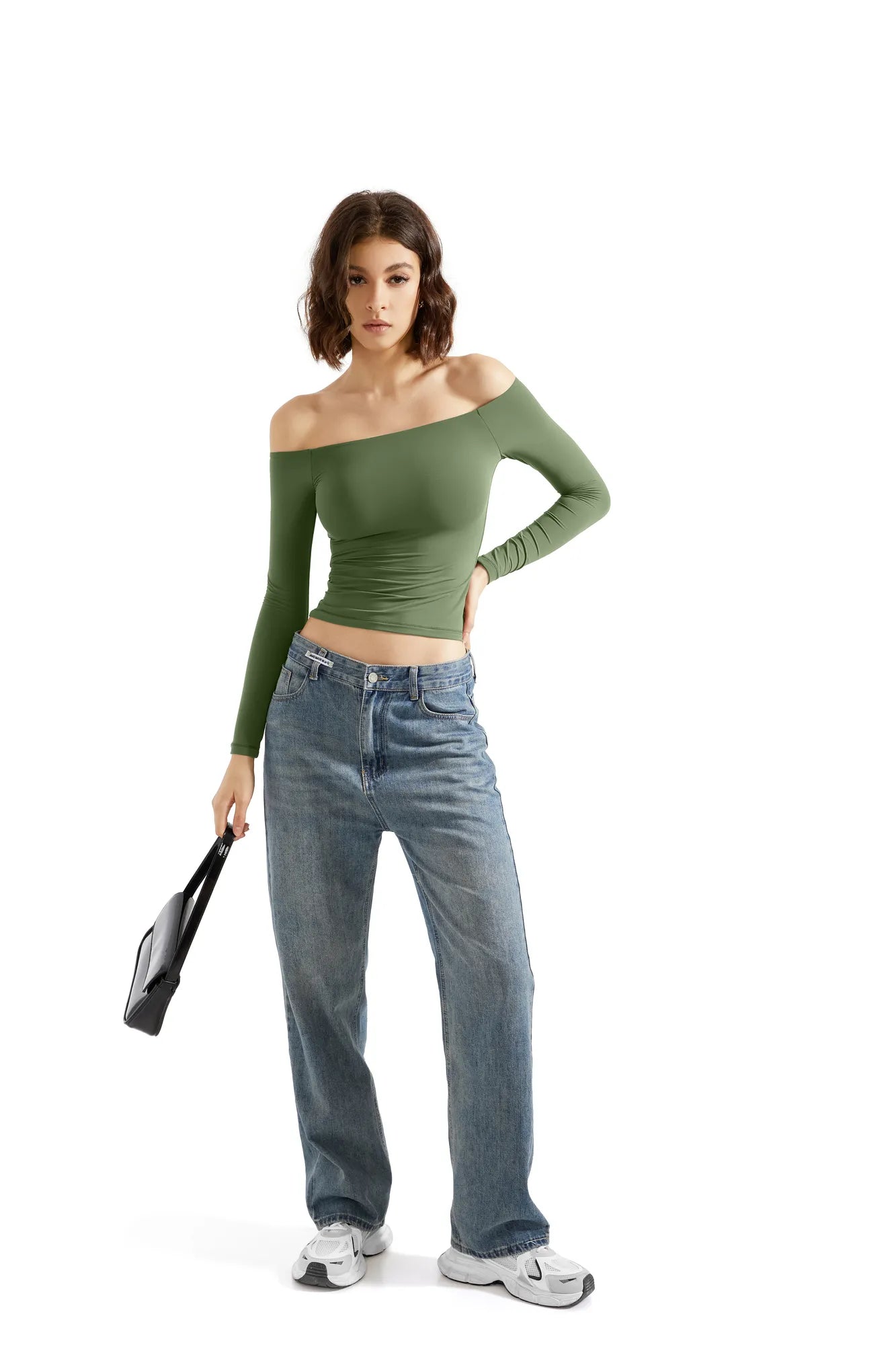 Buttery Soft Off Shoulder Shirt - Long Sleeve-Clothing-SUUKSESS-SUUKSESS