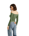 Buttery Soft Off Shoulder Shirt - Long Sleeve-Clothing-SUUKSESS-SUUKSESS