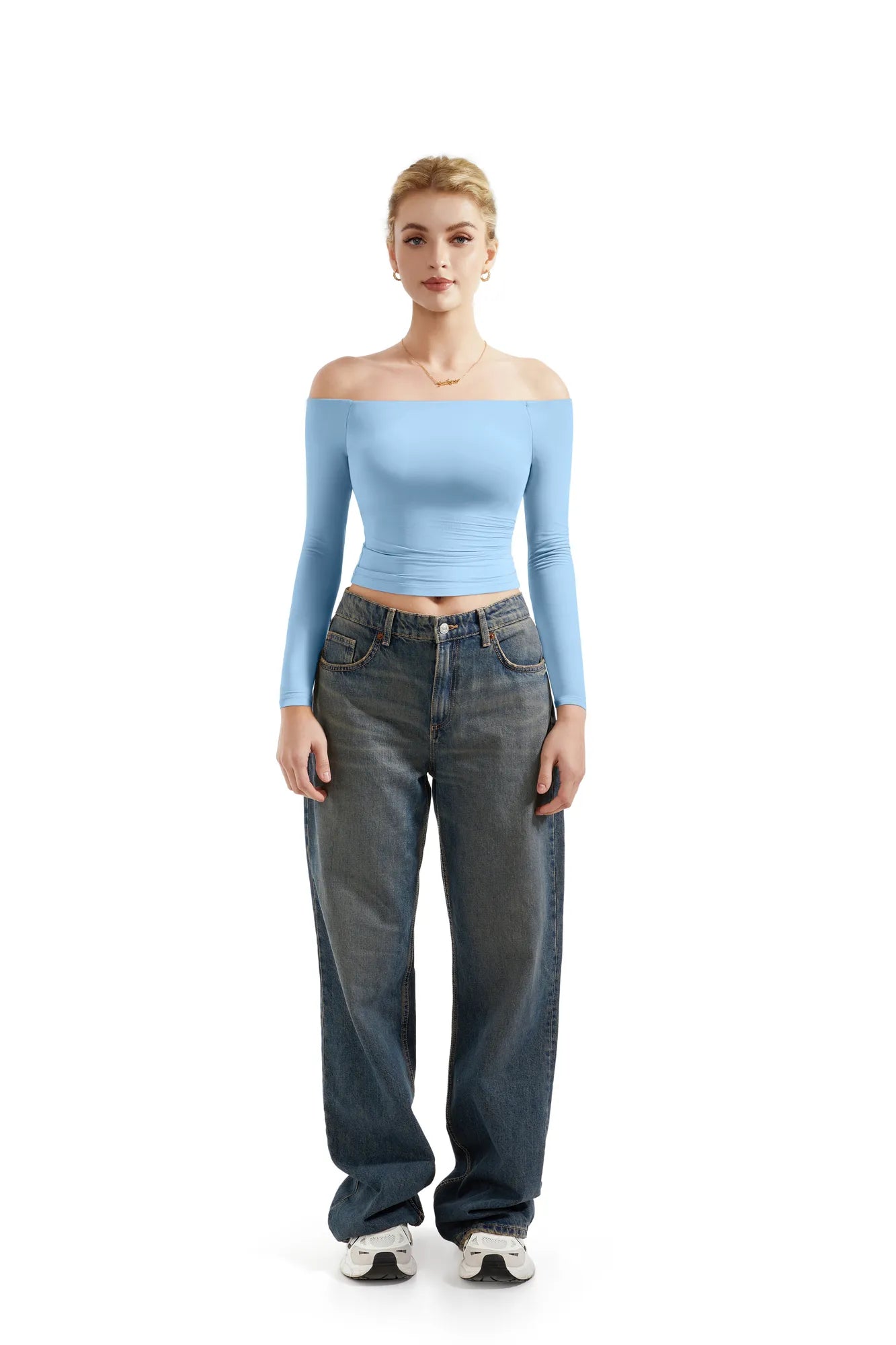 Buttery Soft Off Shoulder Shirt - Long Sleeve-Clothing-SUUKSESS-SUUKSESS