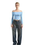Buttery Soft Off Shoulder Shirt - Long Sleeve-Clothing-SUUKSESS-SUUKSESS