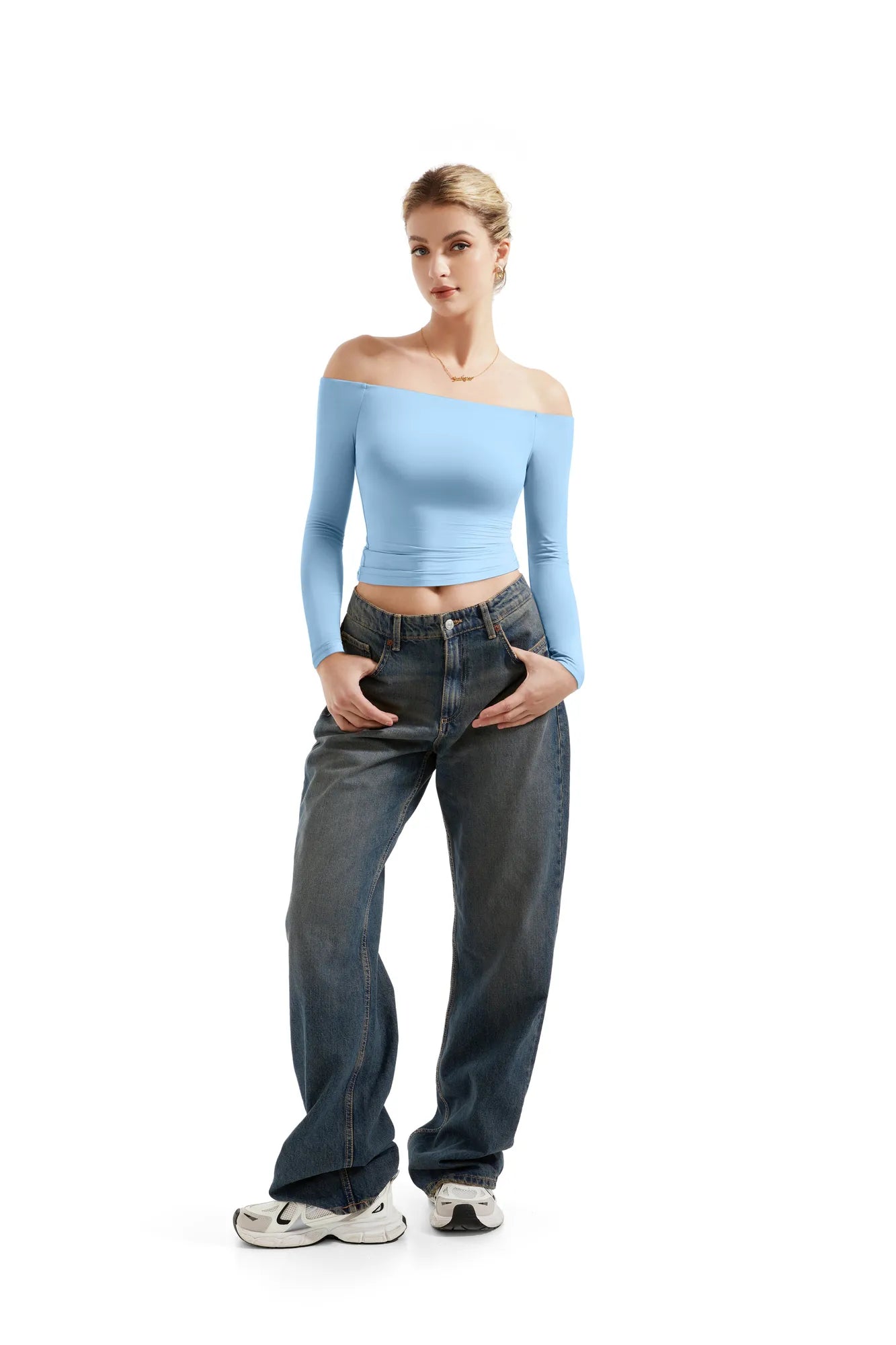 Buttery Soft Off Shoulder Shirt - Long Sleeve-Clothing-SUUKSESS-SUUKSESS