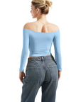 Buttery Soft Off Shoulder Shirt - Long Sleeve-Clothing-SUUKSESS-SUUKSESS