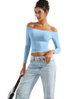 Buttery Soft Off Shoulder Shirt - Long Sleeve-Clothing-SUUKSESS-SUUKSESS