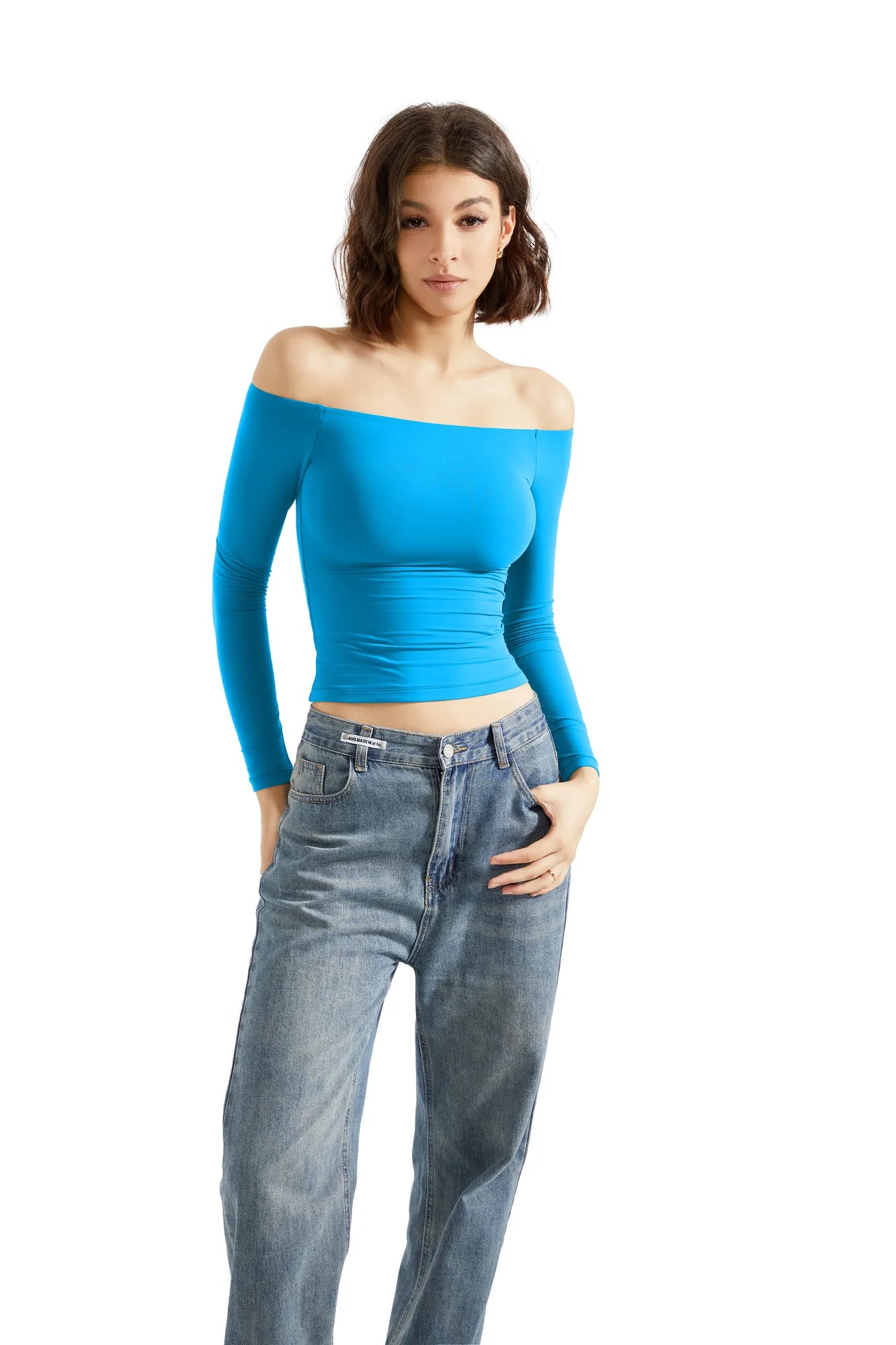 Buttery Soft Off Shoulder Shirt - Long Sleeve-Clothing-SUUKSESS-SUUKSESS
