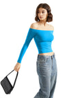 Buttery Soft Off Shoulder Shirt - Long Sleeve-Clothing-SUUKSESS-SUUKSESS