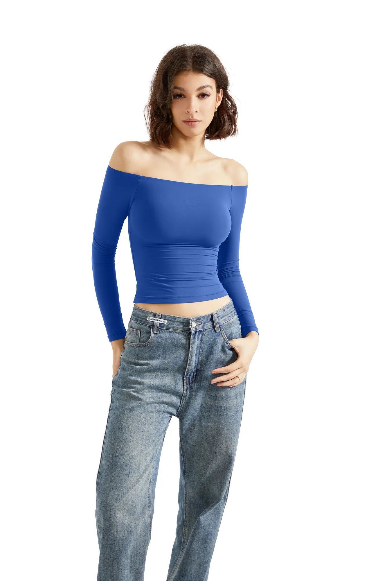 Buttery Soft Off Shoulder Shirt - Long Sleeve-Clothing-SUUKSESS-SUUKSESS