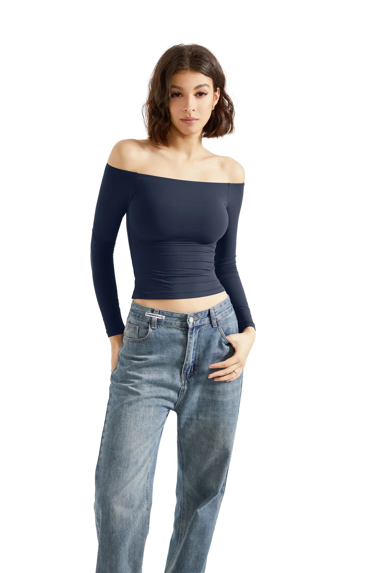 Buttery Soft Off Shoulder Shirt - Long Sleeve-Clothing-SUUKSESS-SUUKSESS