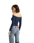 Buttery Soft Off Shoulder Shirt - Long Sleeve-Clothing-SUUKSESS-SUUKSESS