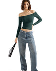 Buttery Soft Off Shoulder Shirt - Long Sleeve-Clothing-SUUKSESS-SUUKSESS