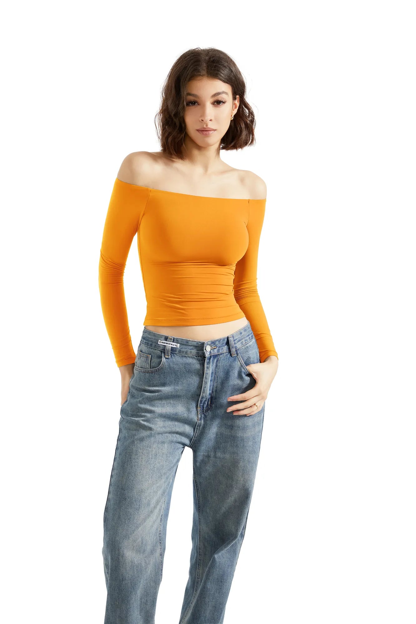 Buttery Soft Off Shoulder Shirt - Long Sleeve-Clothing-SUUKSESS-SUUKSESS