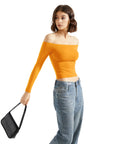 Buttery Soft Off Shoulder Shirt - Long Sleeve-Clothing-SUUKSESS-SUUKSESS
