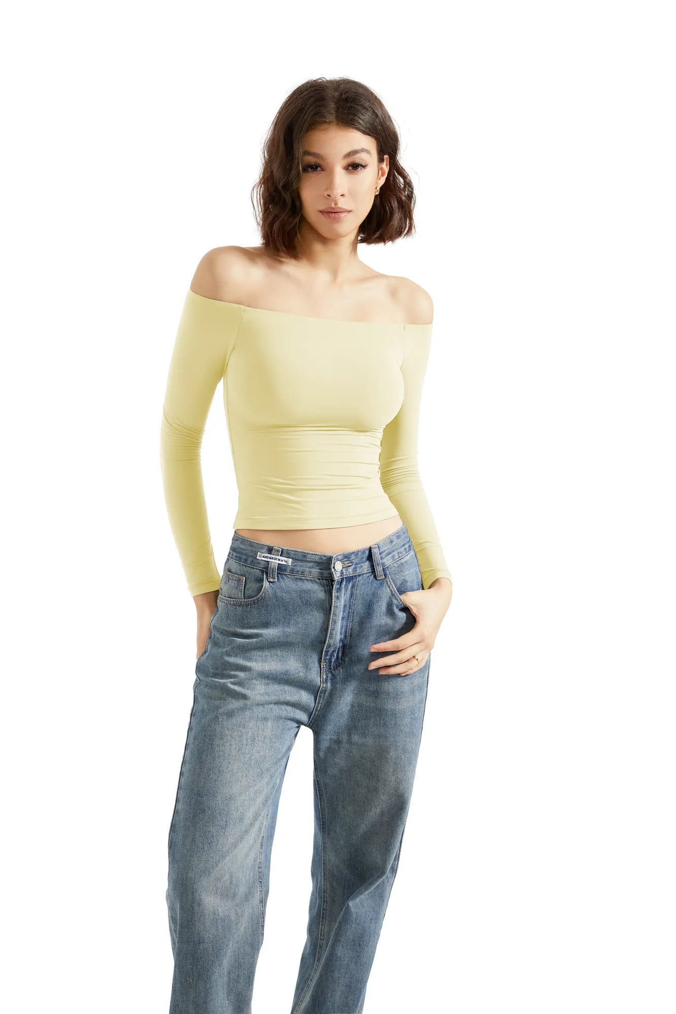 Buttery Soft Off Shoulder Shirt - Long Sleeve-Clothing-SUUKSESS-SUUKSESS