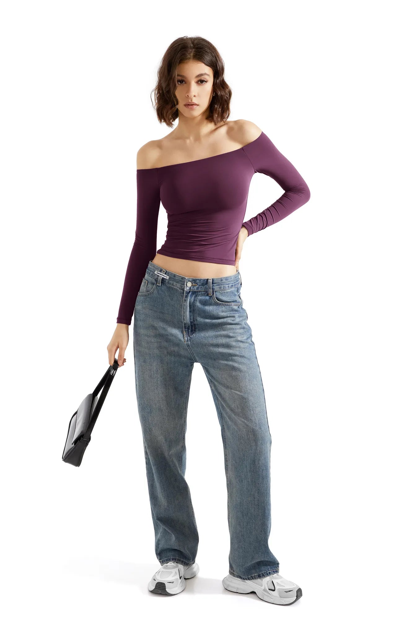 Buttery Soft Off Shoulder Shirt - Long Sleeve-Clothing-SUUKSESS-SUUKSESS