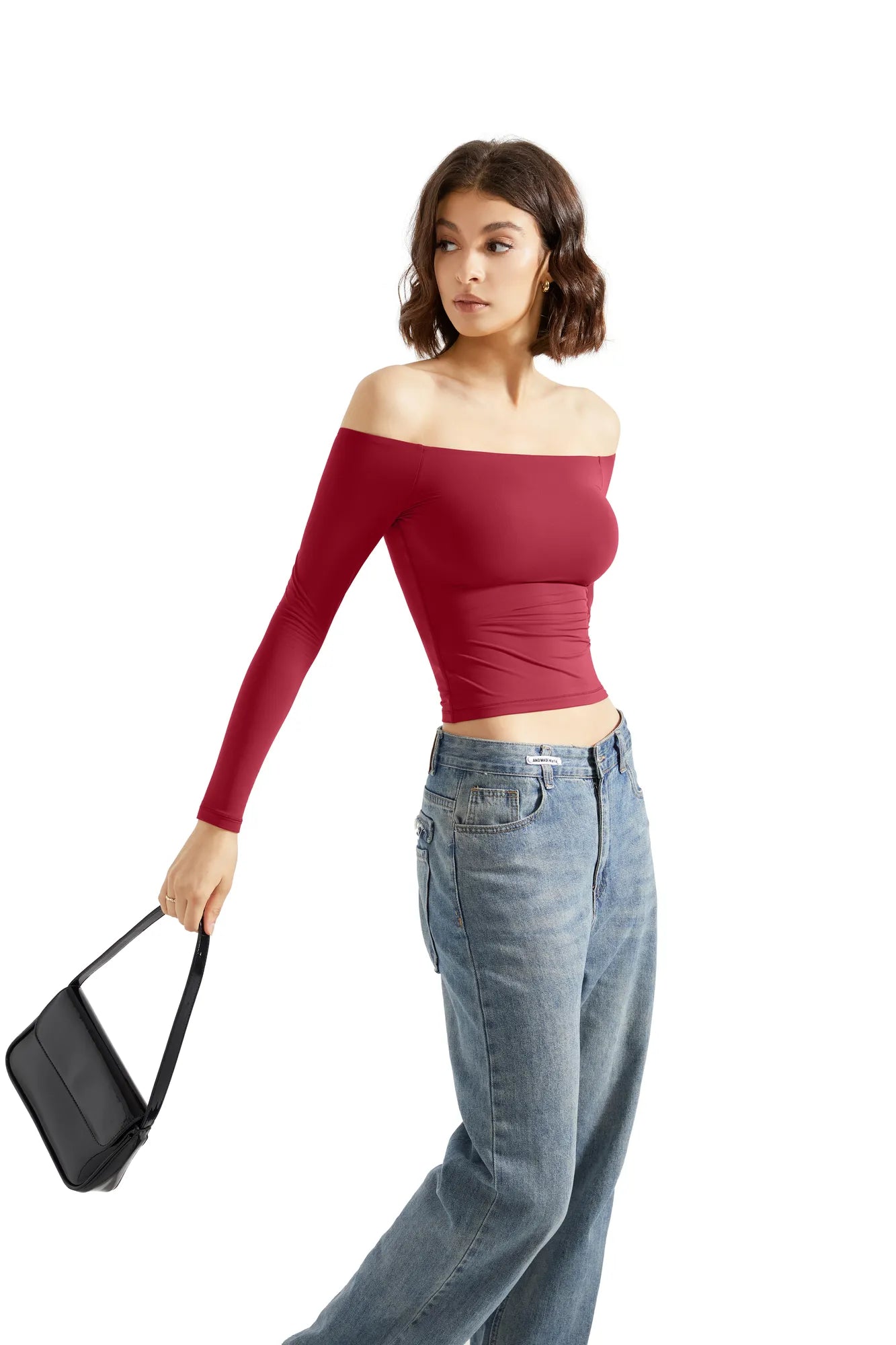 Buttery Soft Off Shoulder Shirt - Long Sleeve-Clothing-SUUKSESS-SUUKSESS