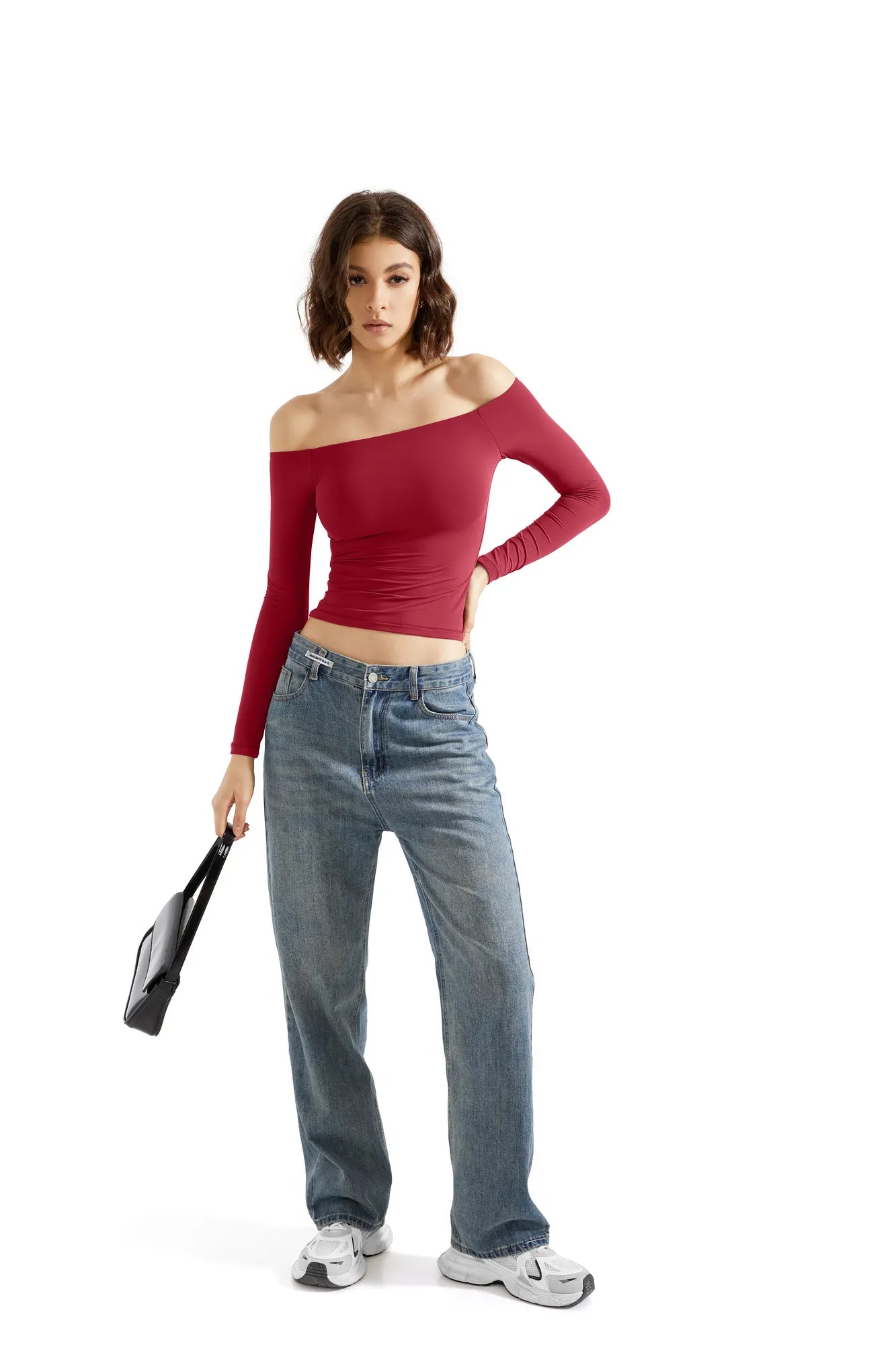 Buttery Soft Off Shoulder Shirt - Long Sleeve-Clothing-SUUKSESS-SUUKSESS