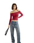 Buttery Soft Off Shoulder Shirt - Long Sleeve-Clothing-SUUKSESS-SUUKSESS