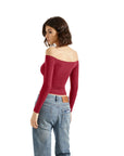 Buttery Soft Off Shoulder Shirt - Long Sleeve-Clothing-SUUKSESS-SUUKSESS