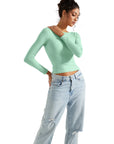 Buttery Soft Open Back Shirt - Long Sleeve-Clothing-SUUKSESS-SUUKSESS