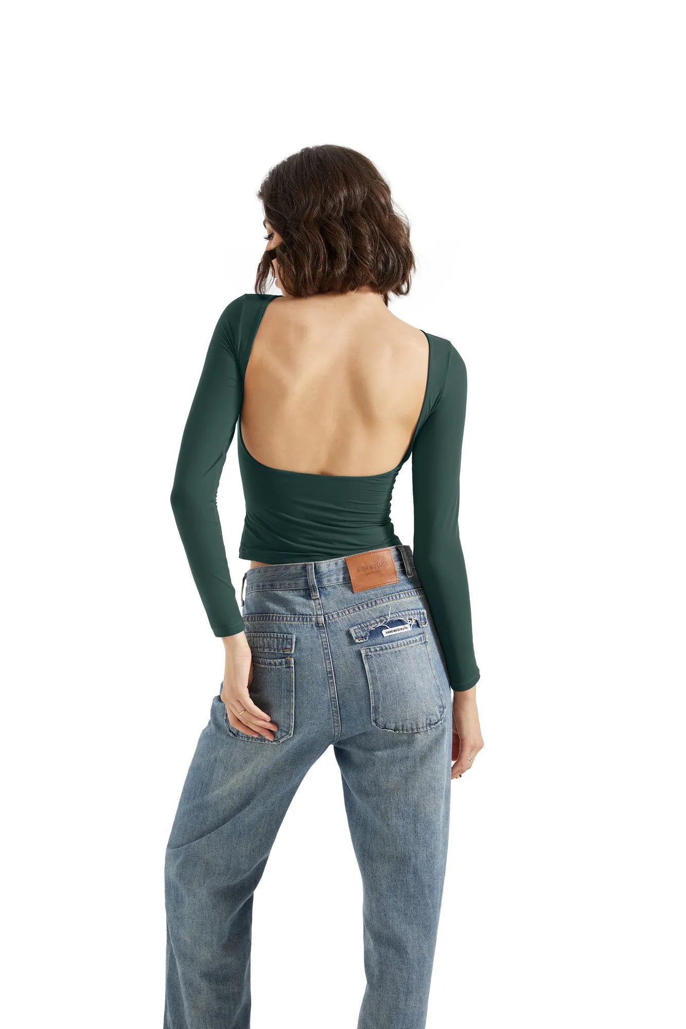 Buttery Soft Open Back Shirt - Long Sleeve-Clothing-SUUKSESS-SUUKSESS