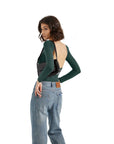 Buttery Soft Open Back Shirt - Long Sleeve-Clothing-SUUKSESS-SUUKSESS