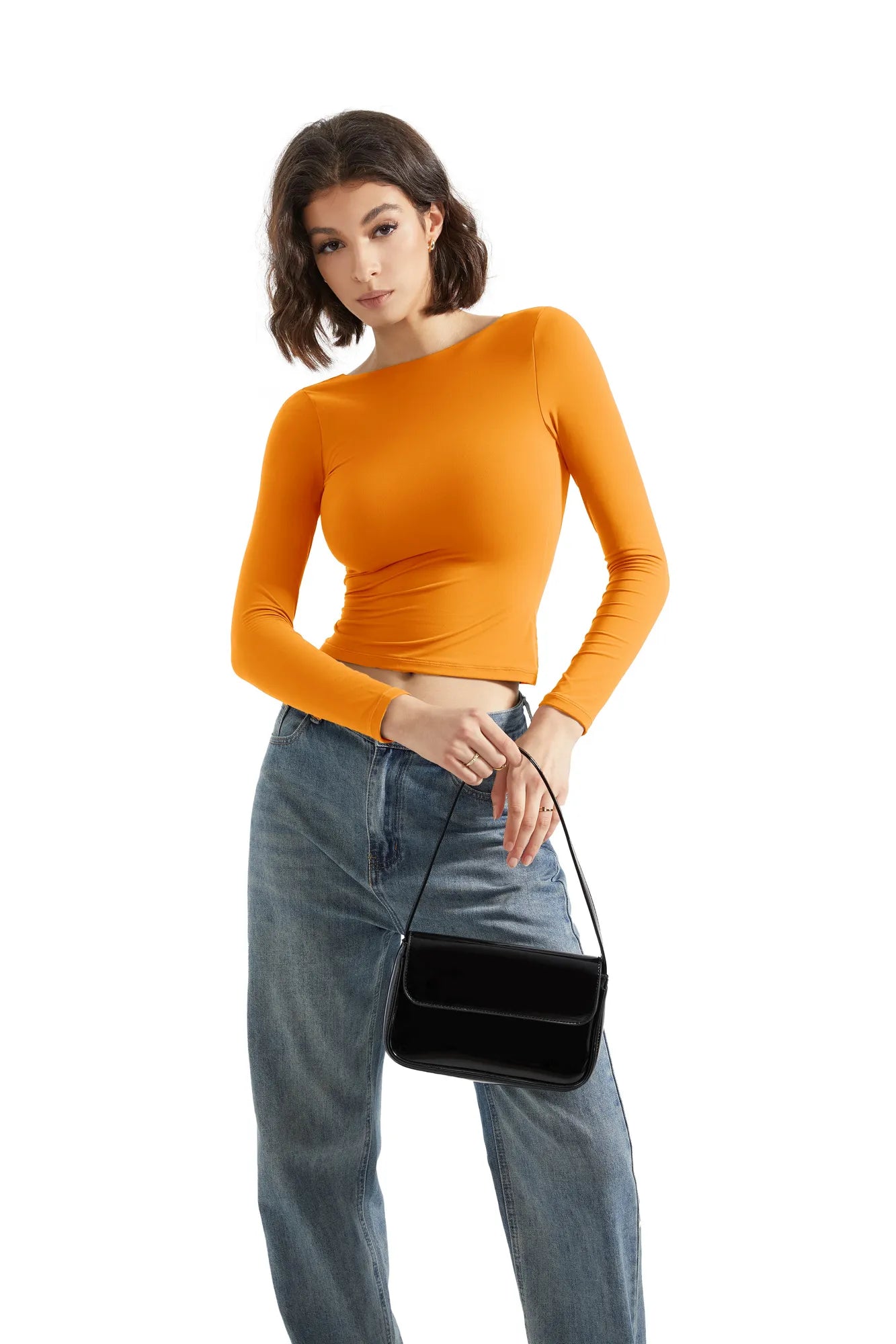 Buttery Soft Open Back Shirt - Long Sleeve-Clothing-SUUKSESS-SUUKSESS