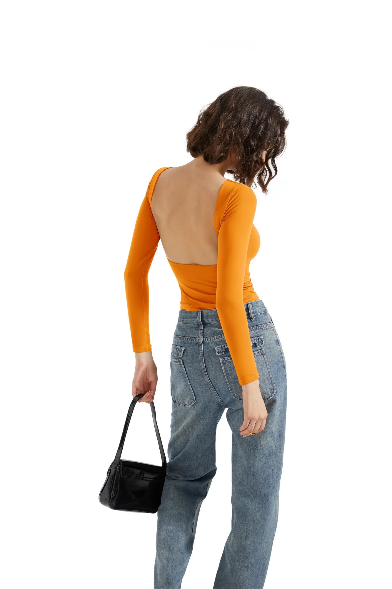 Buttery Soft Open Back Shirt - Long Sleeve-Clothing-SUUKSESS-SUUKSESS