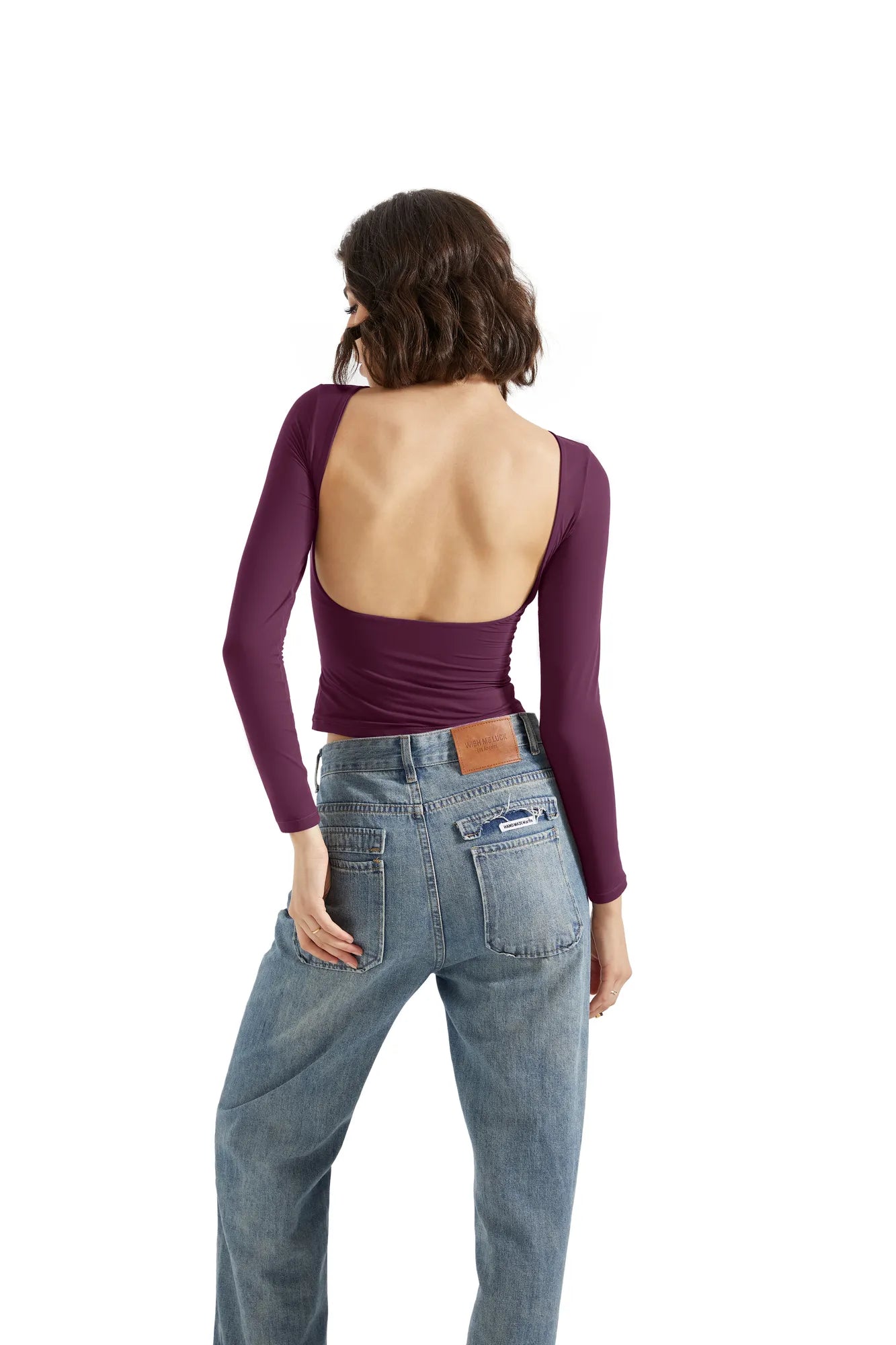 Buttery Soft Open Back Shirt - Long Sleeve-Clothing-SUUKSESS-SUUKSESS