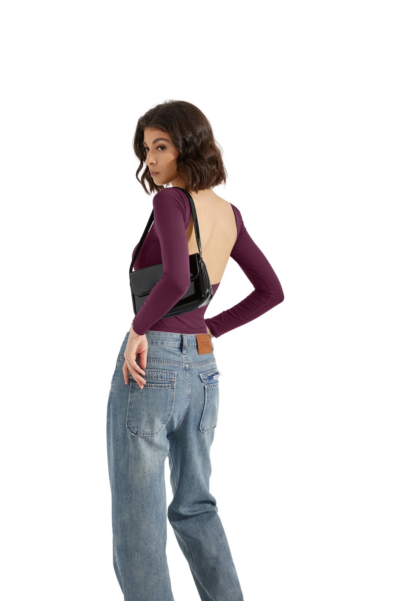 Buttery Soft Open Back Shirt - Long Sleeve-Clothing-SUUKSESS-SUUKSESS