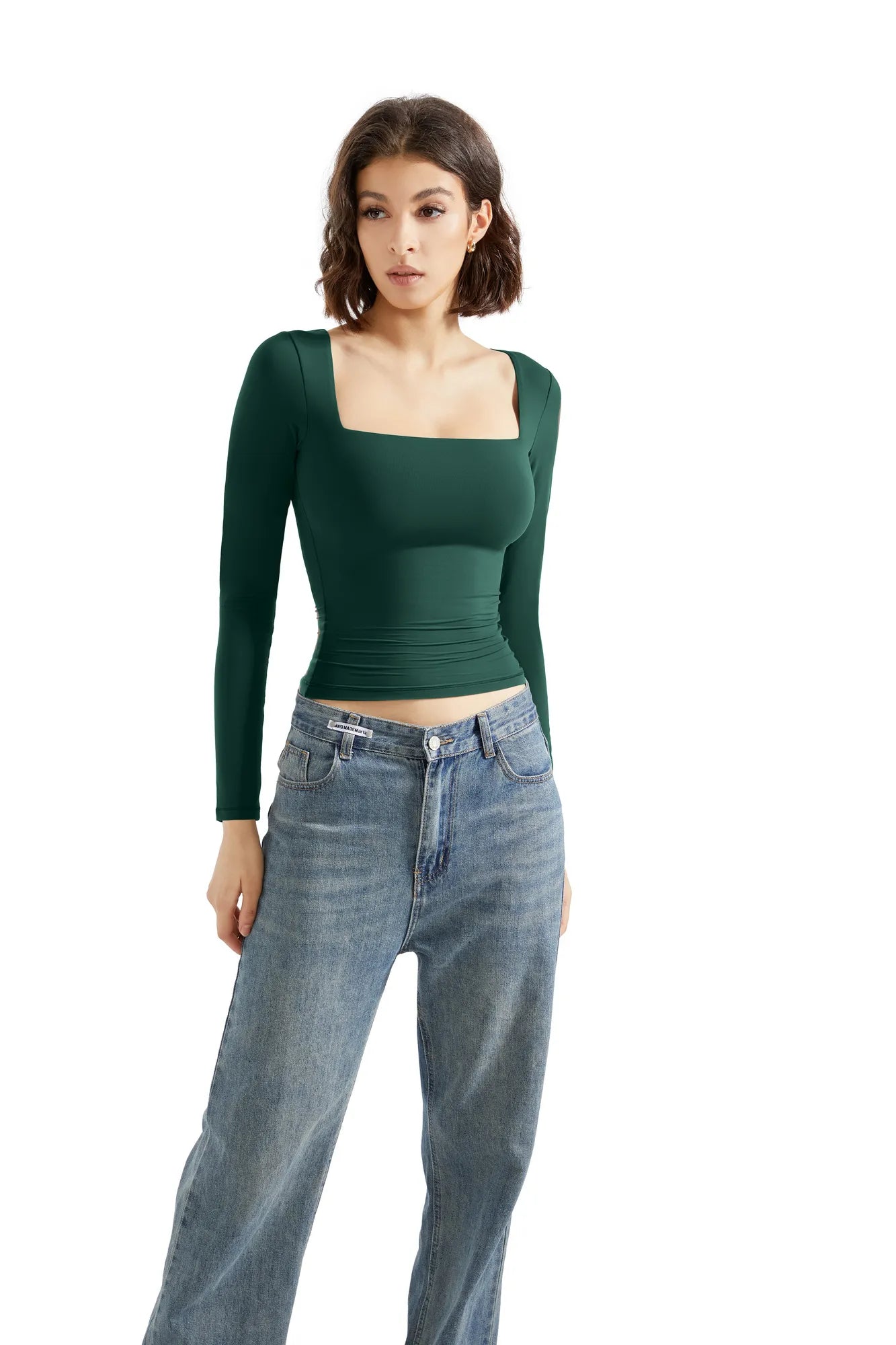 Buttery Soft Square Neck Shirt - Long Sleeve-Clothing-SUUKSESS-SUUKSESS