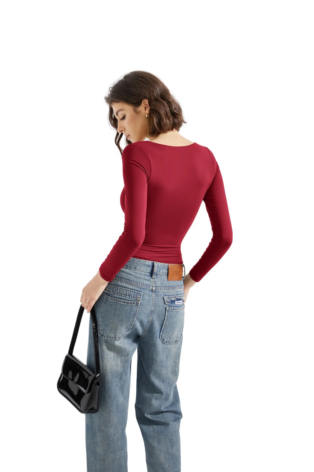 Buttery Soft Square Neck Shirt - Long Sleeve-Clothing-SUUKSESS-SUUKSESS