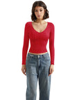 Buttery Soft V Neck Shirt - Long Sleeve