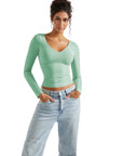 Buttery Soft V Neck Shirt - Long Sleeve-Clothing-SUUKSESS-SUUKSESS