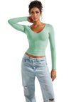 Buttery Soft V Neck Shirt - Long Sleeve-Clothing-SUUKSESS-SUUKSESS