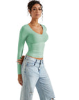 Buttery Soft V Neck Shirt - Long Sleeve-Clothing-SUUKSESS-SUUKSESS