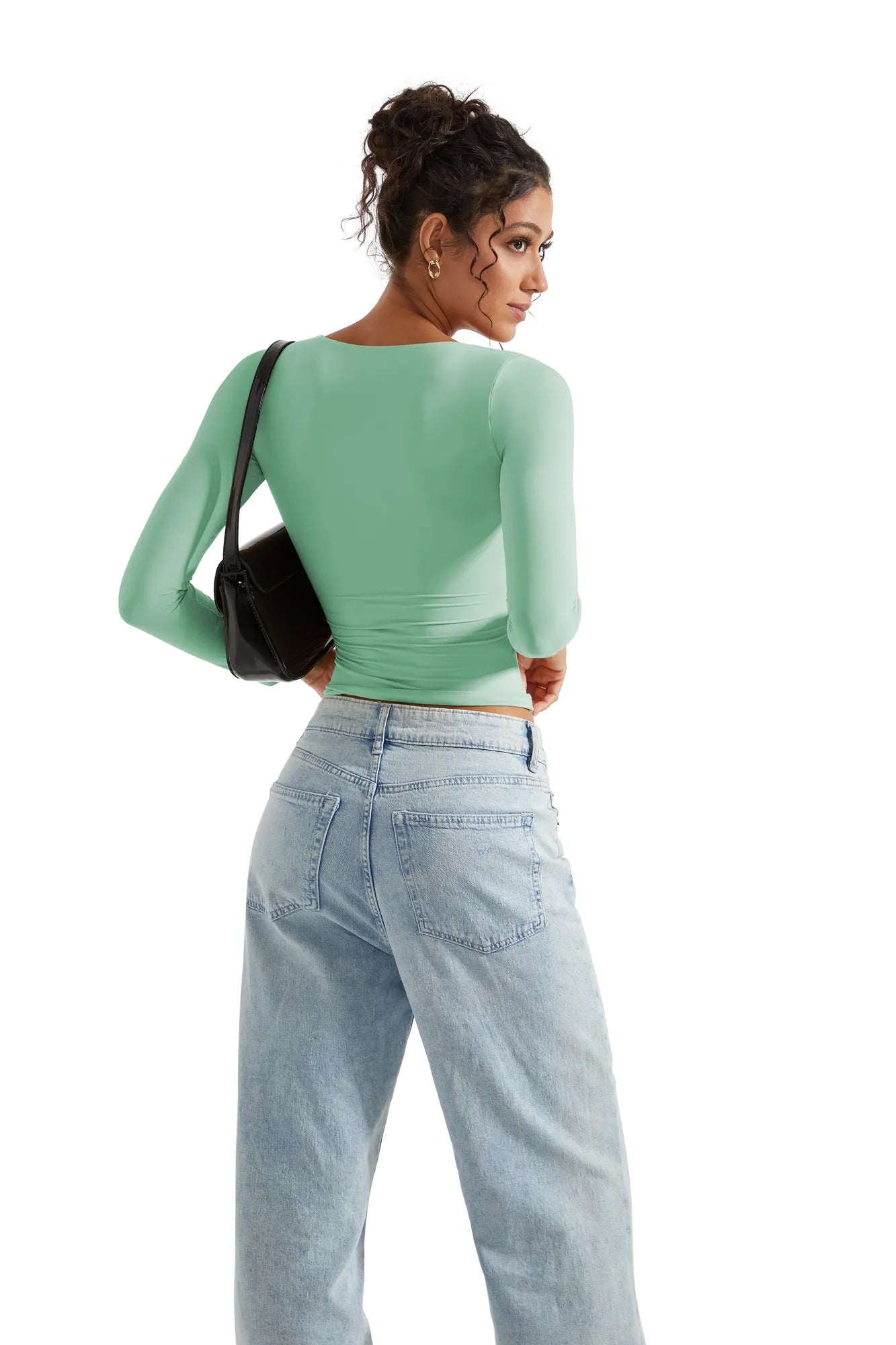Buttery Soft V Neck Shirt - Long Sleeve-Clothing-SUUKSESS-SUUKSESS